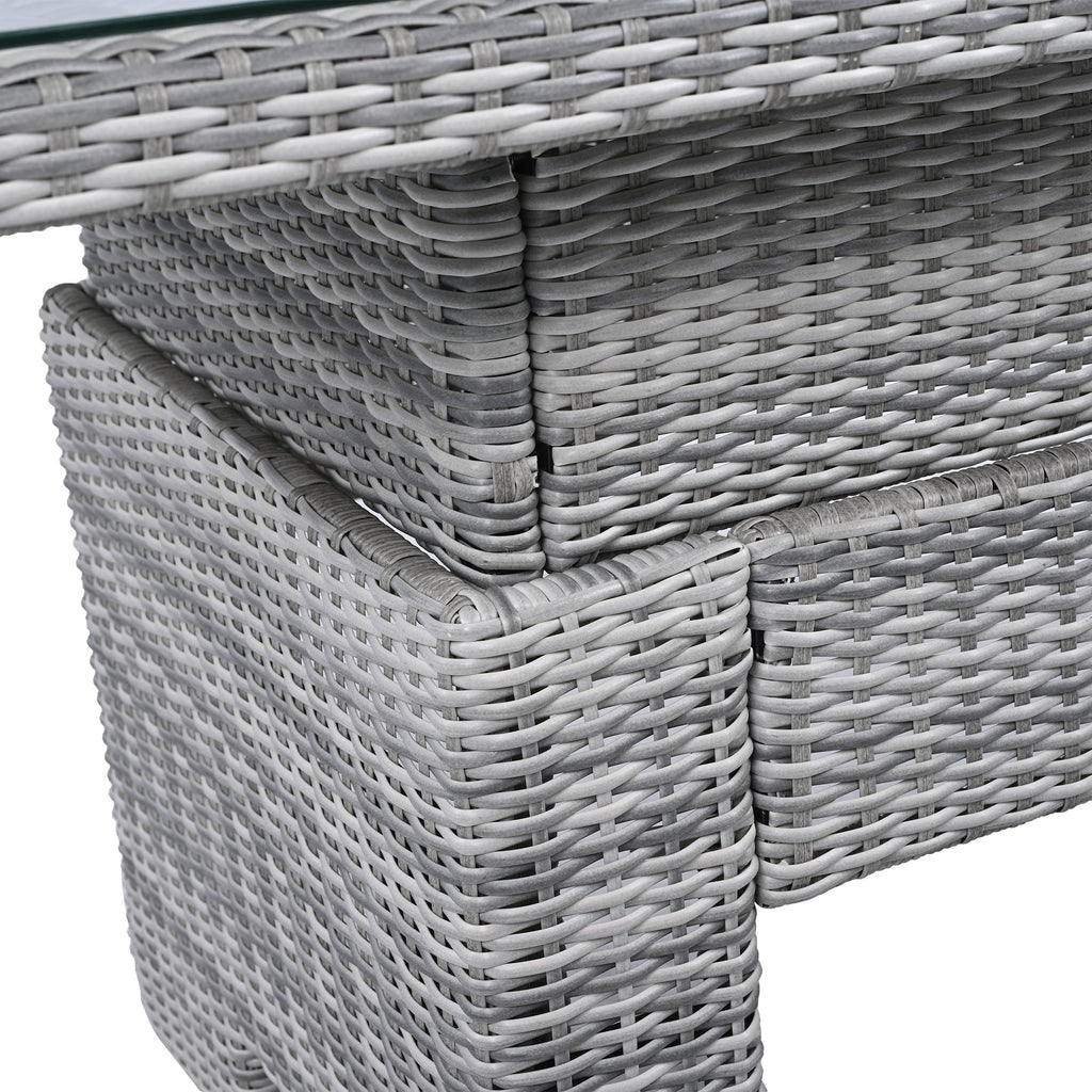 Outdoor Furniture Set Patio Rattan with Recliners and Tables