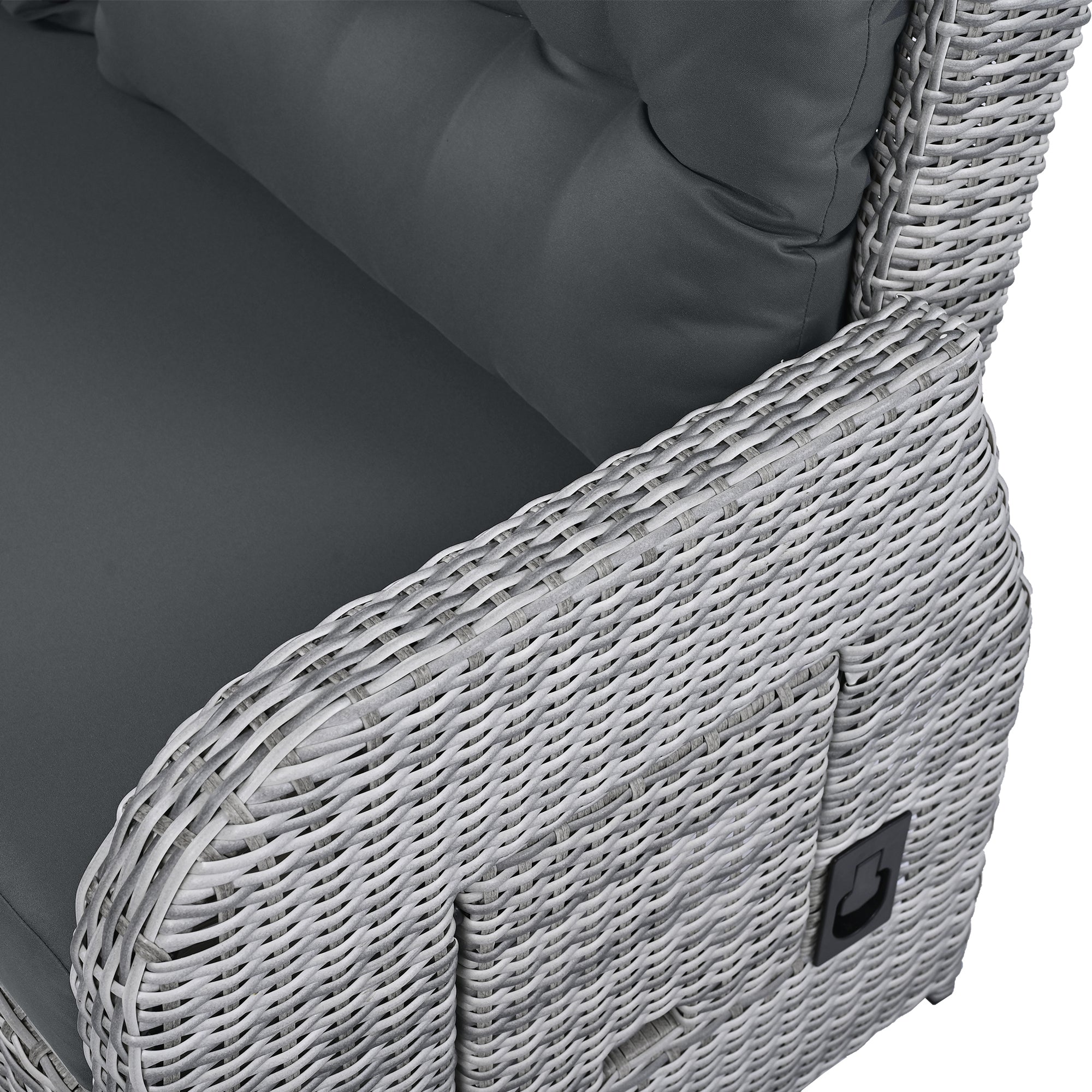 Outdoor Furniture Set Patio Rattan with Recliners and Tables